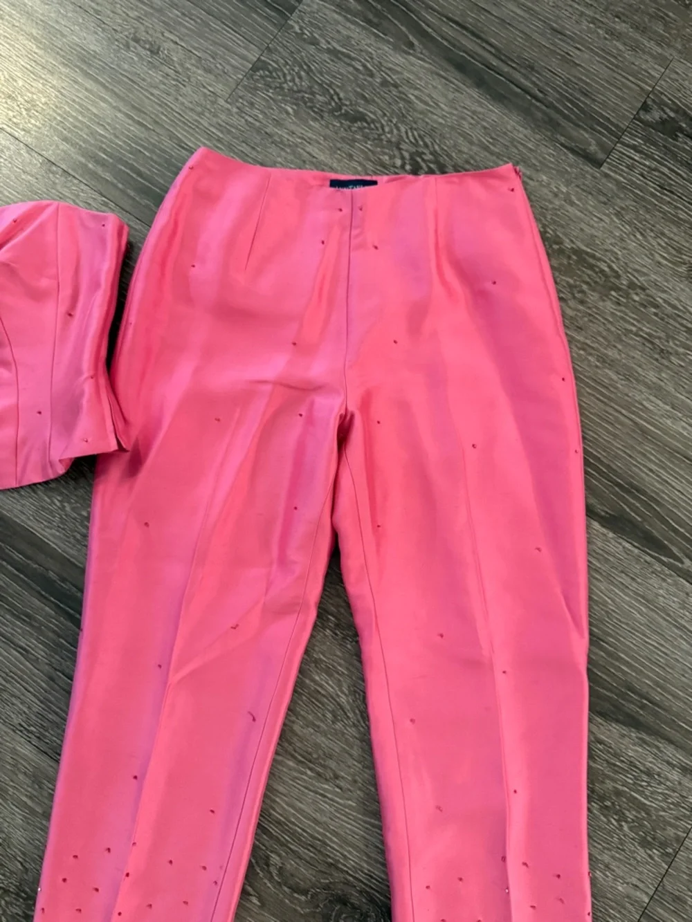 Ann Taylor Silk Beaded Trousers and Crop Top Set - Picture 3 of 11
